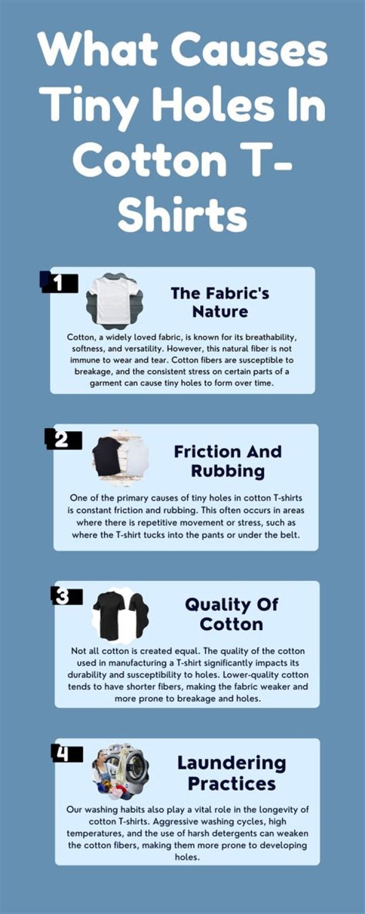What causes holes in shirts