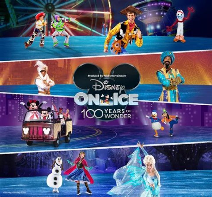 What characters are in Disney on Ice 100 Years of Magic