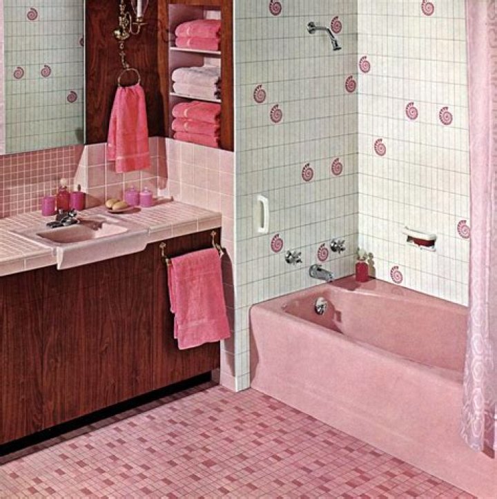 What did bathrooms look like in the 1960s?