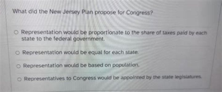What did the New Jersey plan propose for Congress