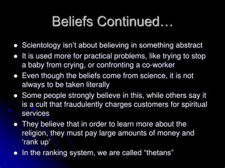 What do scientologists believe in