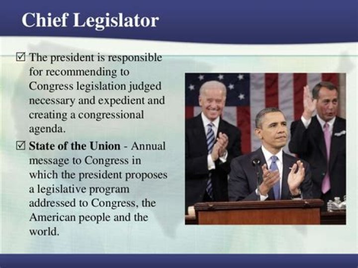 What does it mean for the President to be the chief legislator