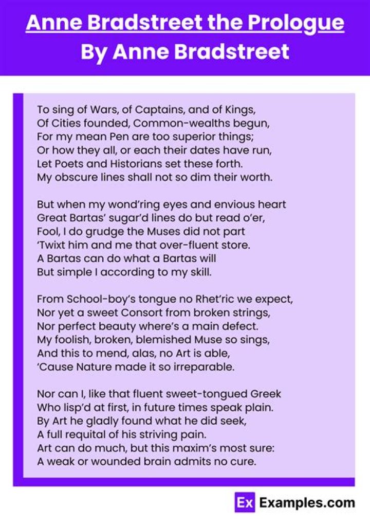 What inspired Anne Bradstreet to write