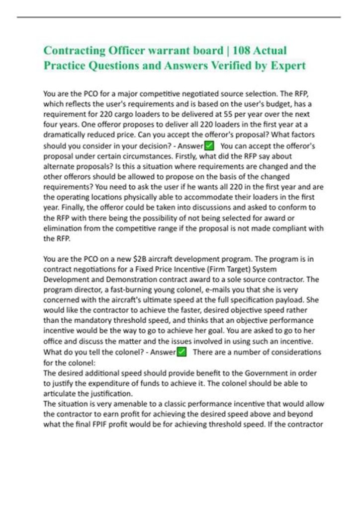 What is a contracting officer warrant