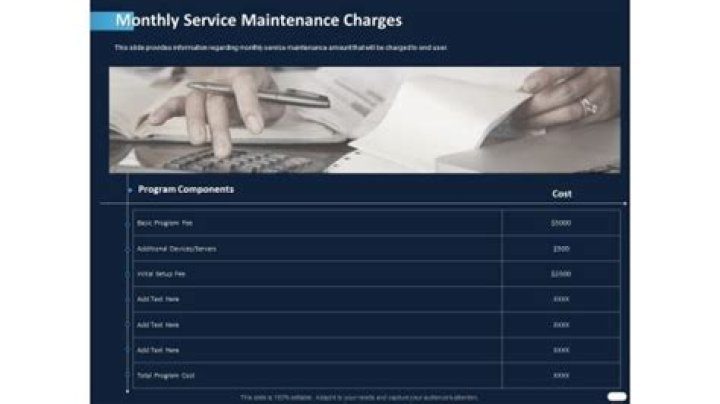 What is a maintenance service charge Key Bank