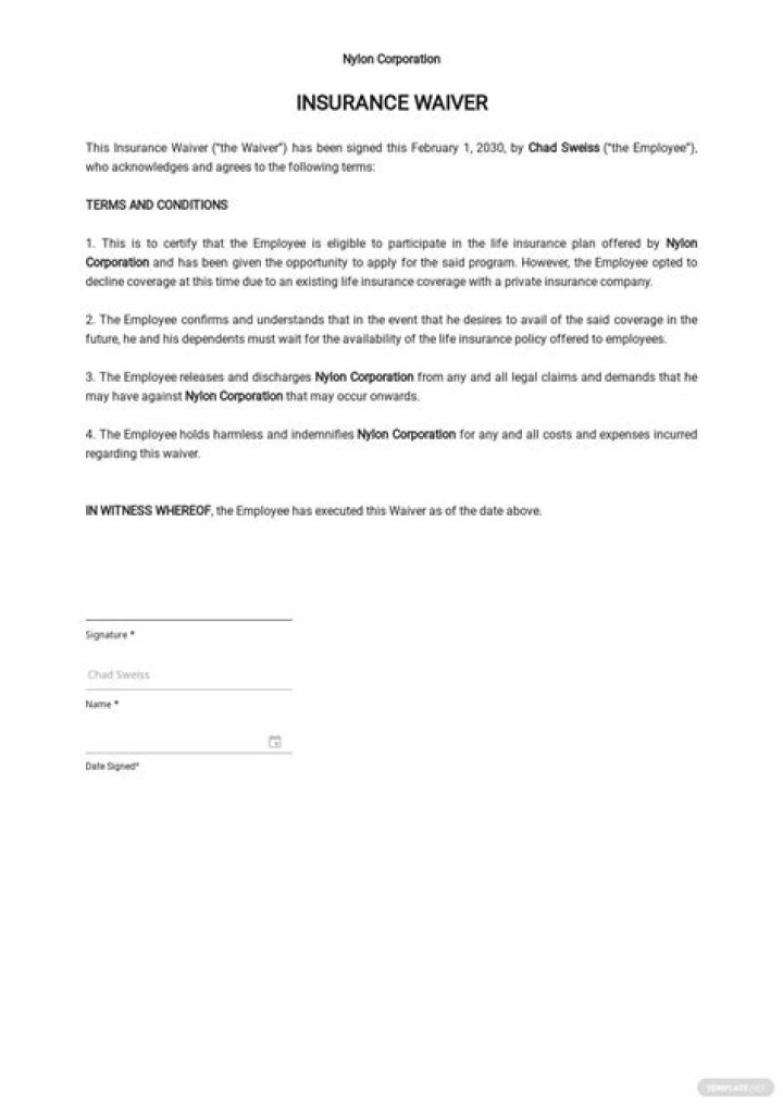 What is a mandatory waiver