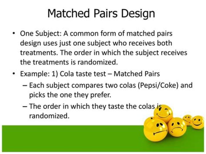 What is a matched pairs design example