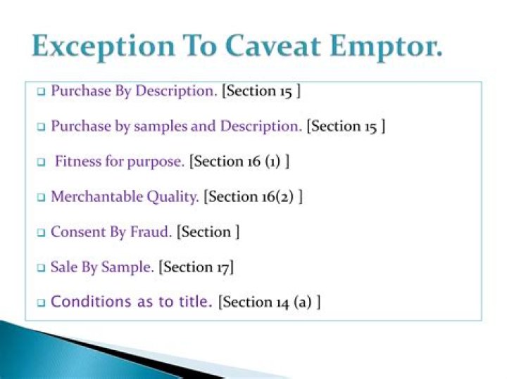 What is caveat emptor explain