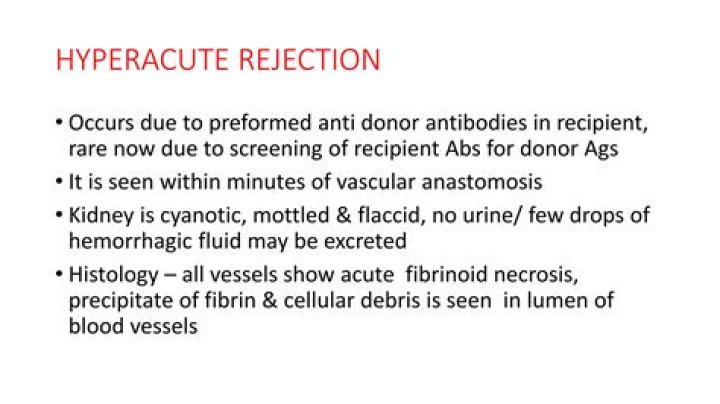 What is hyperacute rejection
