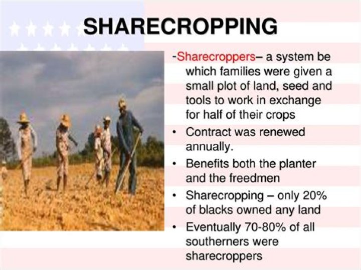What is sharecropping system
