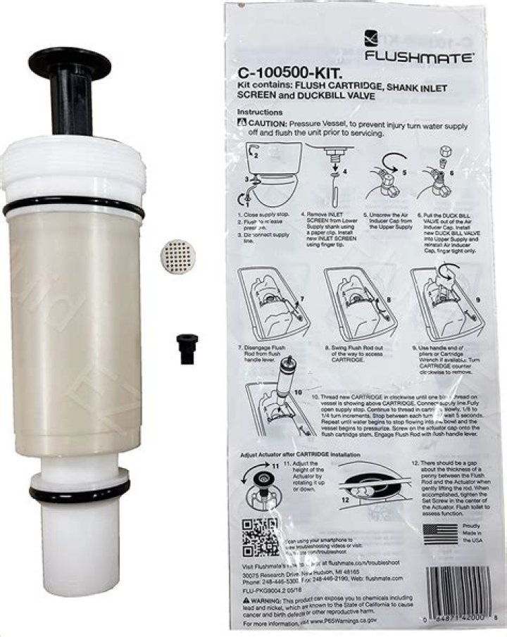 What is the c-100500 flush valve cartridge kit?