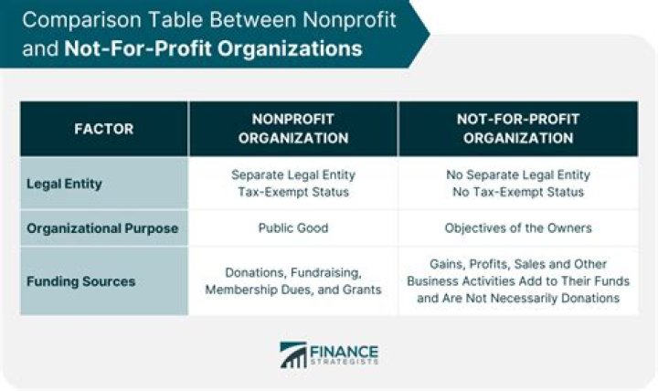What is the difference between a not for profit and a for profit organization