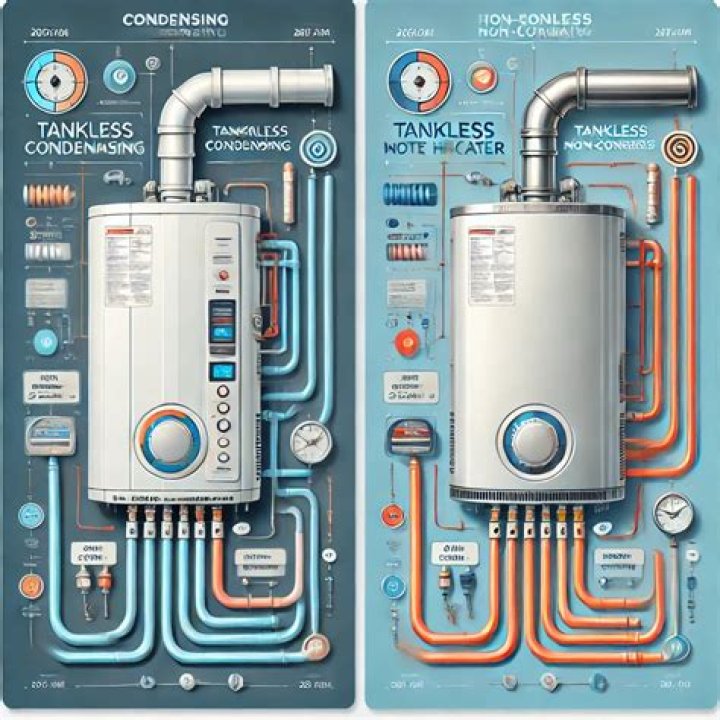 What is the difference between condensing and non-condensing tankless water heater?
