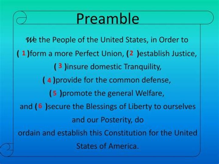 What is the preamble quizlet