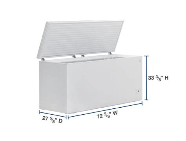 What is the standard width of an upright freezer