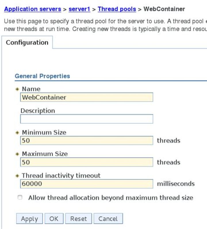 What is Webcontainer thread pool