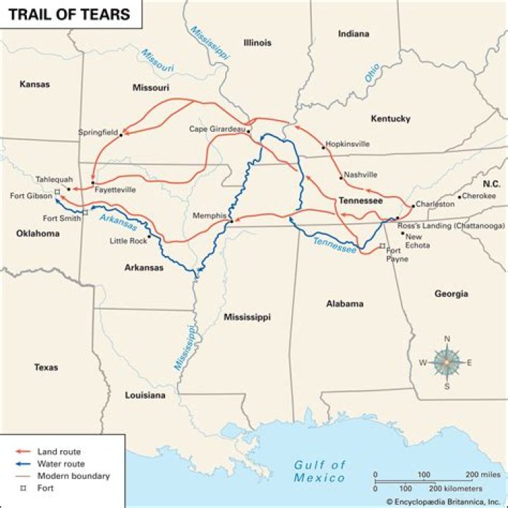 What state did the Trail of Tears start