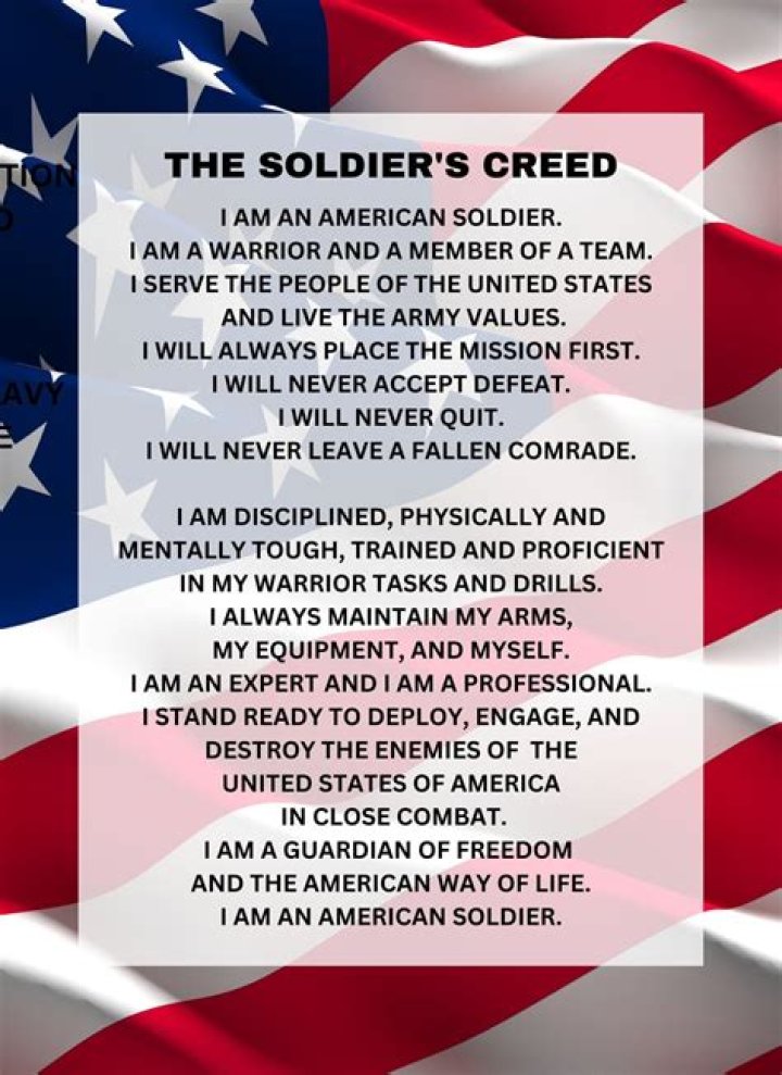 What the soldiers creed means to me