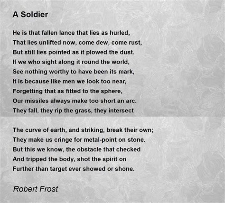 What type of poem is the soldier