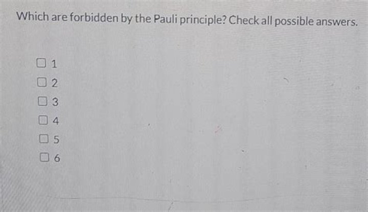 Which are forbidden by the Pauli principle