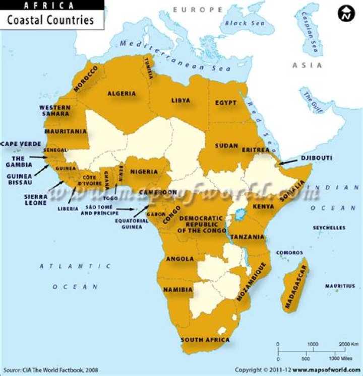 Which country has the longest coastline in Africa