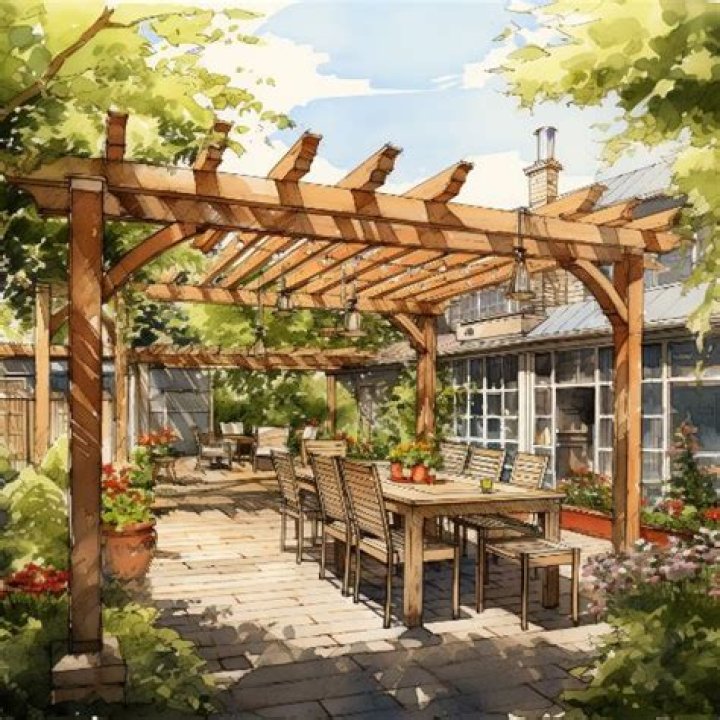 Which direction should pergola slats run