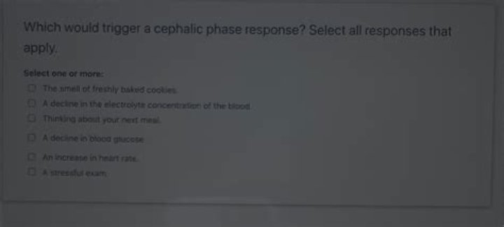 Which would trigger a cephalic phase response
