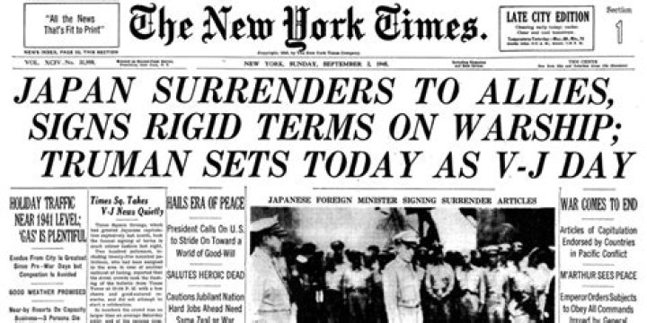 Why did the Japanese surrender September 2 1945
