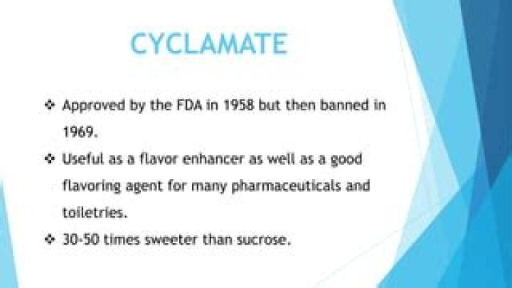 Why is cyclamate banned